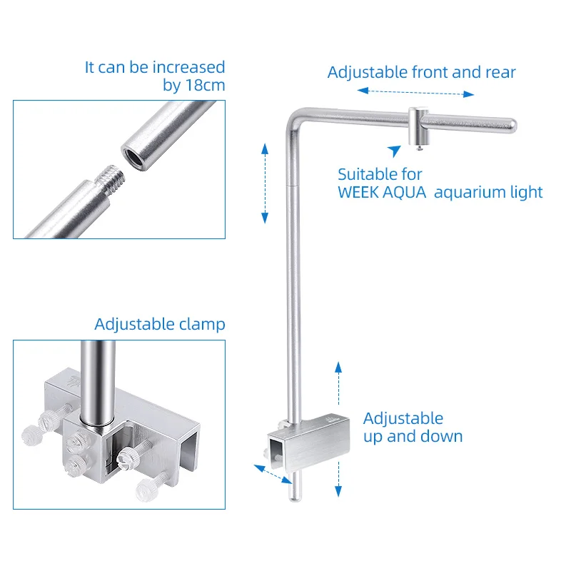 주간 아쿠아 라이트 스탠드 범용 알루미늄 합금 수족관  - Planted Aquarium Equipment 리뷰 및 가격